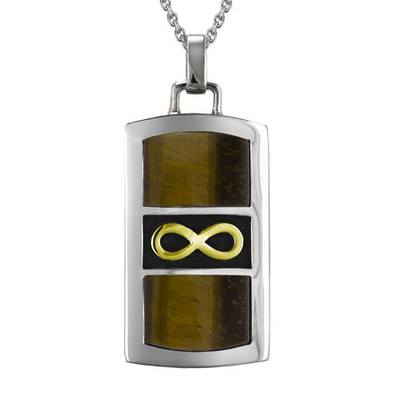 Gold Infinity Cognac Cremation Pendant